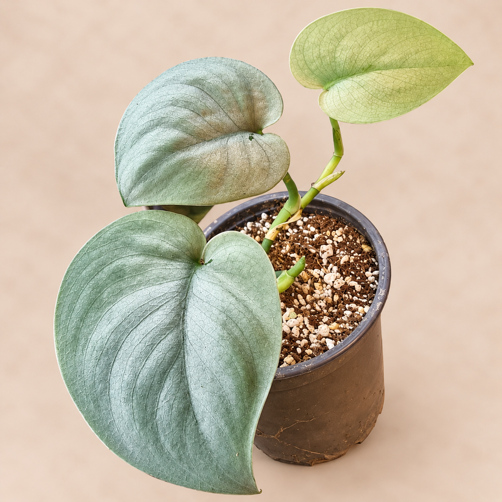 Scindapsus Platinum Silver Thai cultivar in an 11 cm pot with silver-green leaves